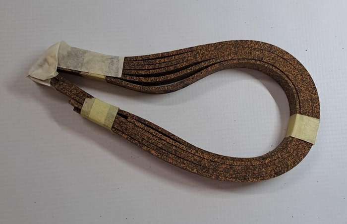 Model Trains N-Scale - 1 x Cork 6 x lengths +- 2670mm x 16mm