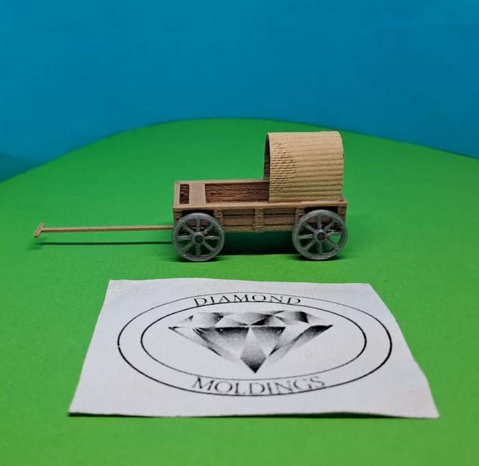 Model Trains HO 1 x Wagon - Ox Wagon (smaller) - 83mm x 22mm x 32mm
