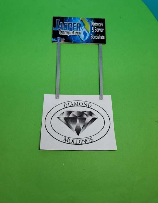 Model Trains HO 1 x Billboard - 1990 + Jasper Computers- 50mm x 3mm x 82mm (New board)
