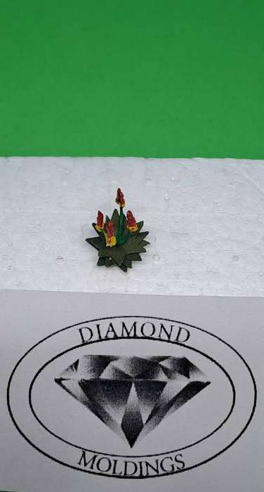 Model Trains HO - 1 x Aloe type 1 (red) - 13 diameter x 15mm
