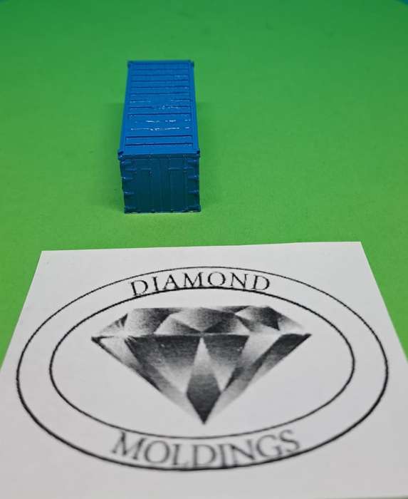 Model Trains N Scale - Container Load - Small Container (Blue) - 37mm x 16mm x 17mm