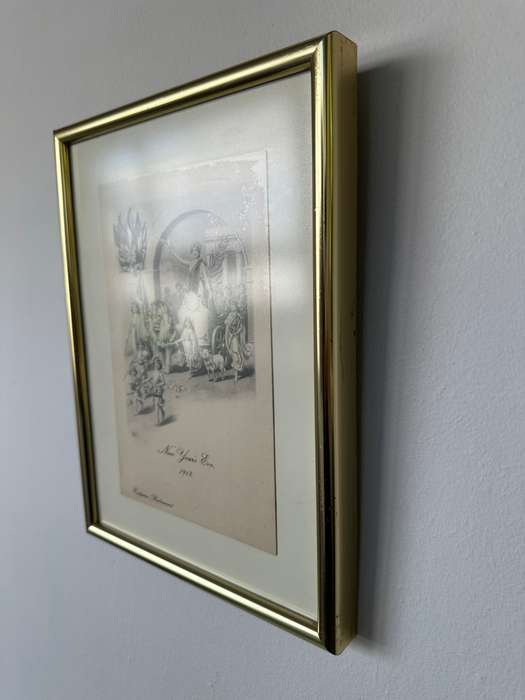Framed Criterion Restaurant Memorabilia Vintage, New Years Eve 1918 - Finished Size 24.5cm x 32.5cm