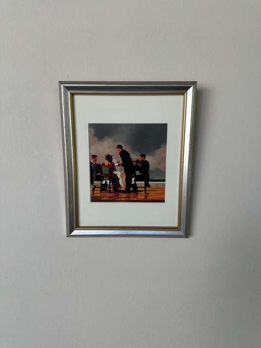 Framed Jack Vettriano, Elegy for a Dead Admiral - Finished Size 23.5cm x 28.5cm