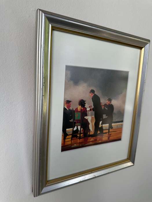 Framed Jack Vettriano, Elegy for a Dead Admiral - Finished Size 23.5cm x 28.5cm