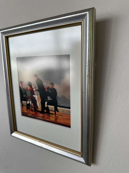 Framed Jack Vettriano, Elegy for a Dead Admiral - Finished Size 23.5cm x 28.5cm
