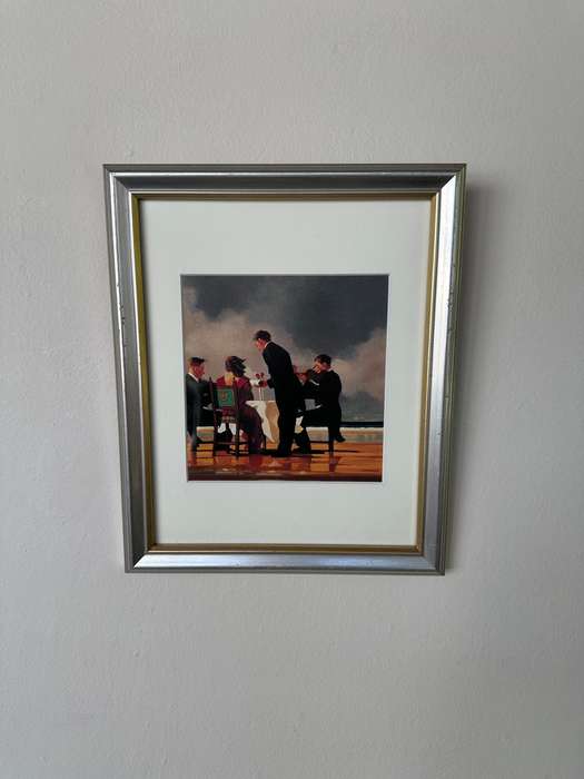 Framed Jack Vettriano, Elegy for a Dead Admiral - Finished Size 23.5cm x 28.5cm