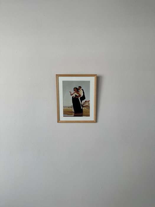 Framed Jack Vettriano Print, Missing Man II - Finished Size 22cm x 26.5cm
