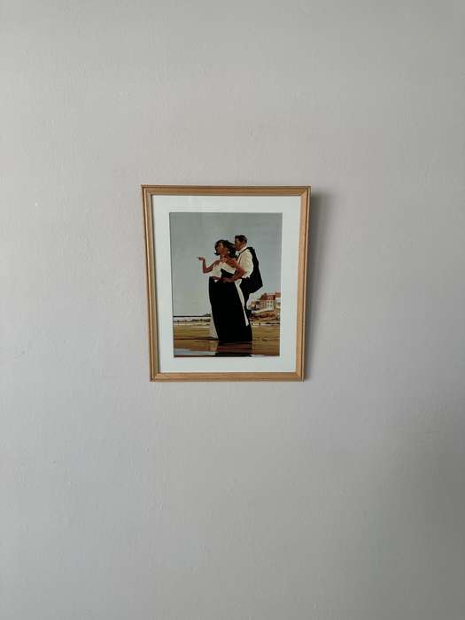 Framed Jack Vettriano Print, Missing Man II - Finished Size 22cm x 26.5cm