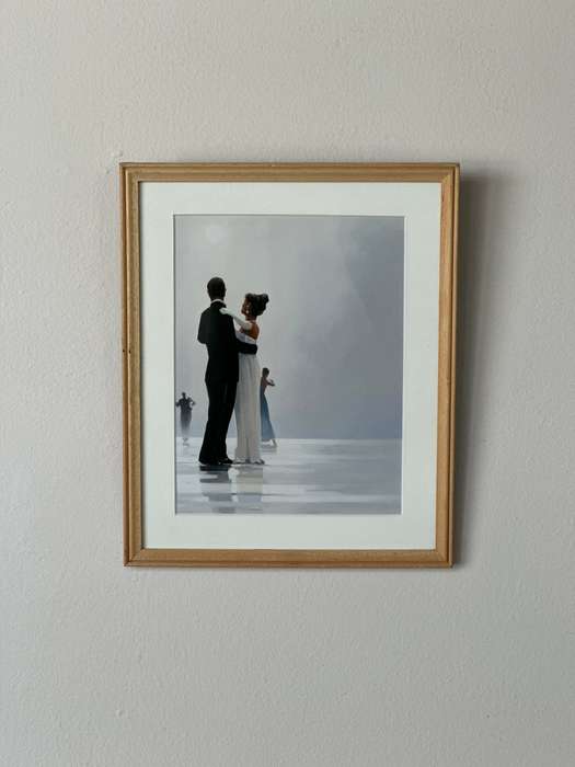 Framed Jack Vettriano Print, Dance Me To The End Of Love - Finished Size 22cm x 26.5cm