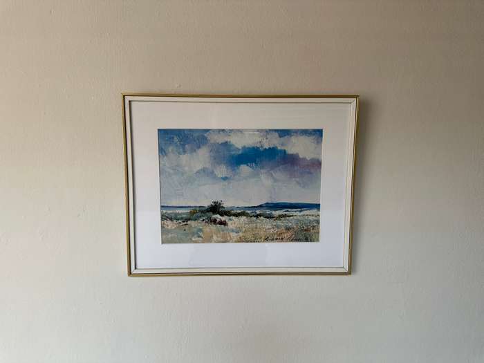 Framed Richard Rennie Print, Seaside - Finished Size 39.5cm x 31.5cm