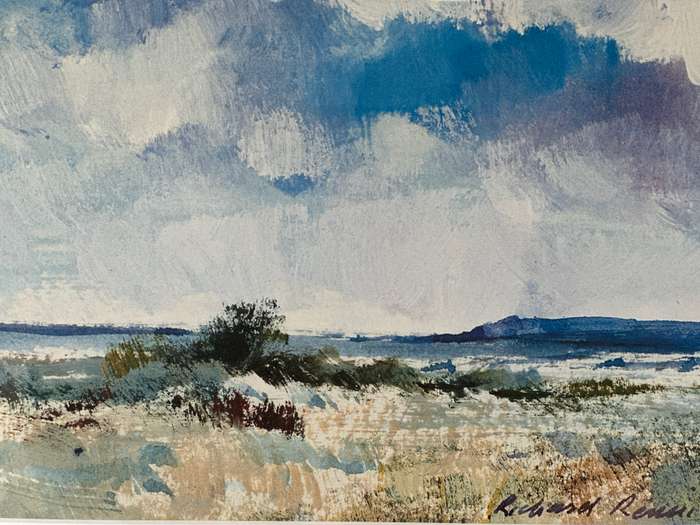 Framed Richard Rennie Print, Seaside - Finished Size 39.5cm x 31.5cm