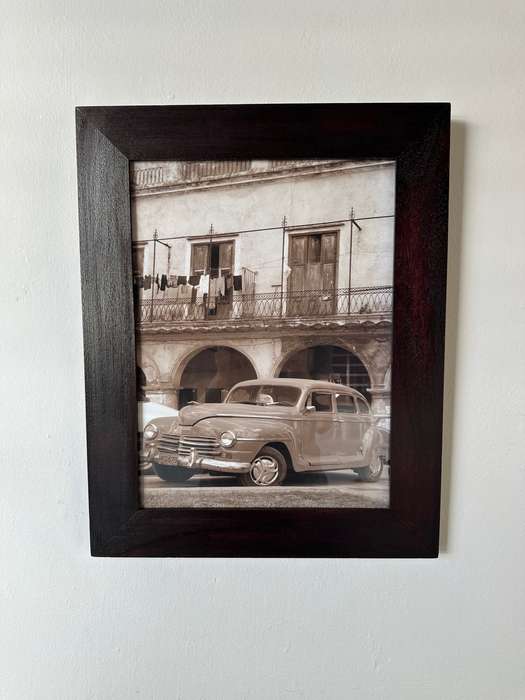 Framed Sepia Print, Cuban Dodge - Finished Size 39.5cm x 49.5cm