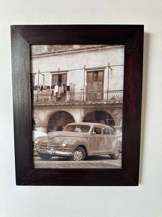 Framed Sepia Print, Cuban Dodge - Finished Size 39.5cm x 49.5cm