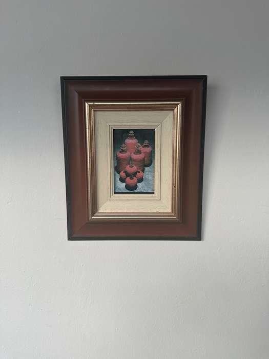 Framed Picture, Lanterns - Finished Size 30cm x 35.5cm (Clear Glass, Double Frame)