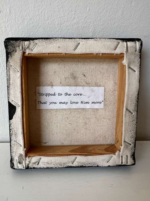 Original Artwork Stretched on Canvas - Ingi, Birch Trees - Finished Size 15cm x 15cm (Depth 3cm)