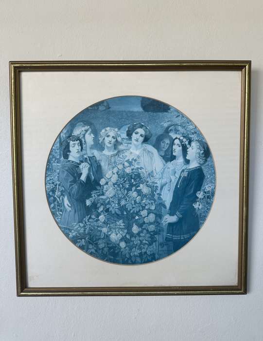 Framed John Duncan Print, Hymn to the Rose - Finished Size 37cm x 37cm
