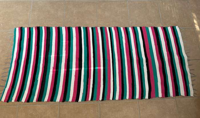 Ashanti Woven Fabric Rug, Versatile as it can be used as a Table Runner Size 175cm x 73cm (New)