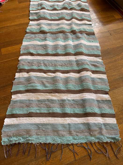 Ashanti Woven Fabric Rug, Versatile as it can be used as a Table Runner Size 160cm x 62cm (New)