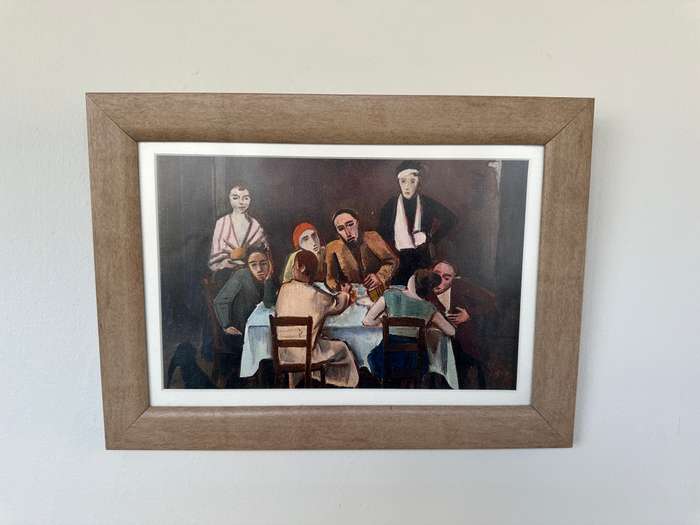 Framed Karl Hofer Print - Table Company, Finished Size 33.5cm x 24.5cm