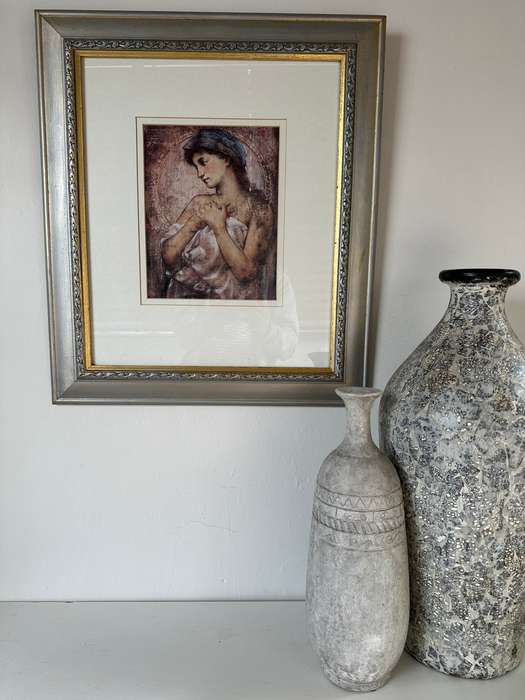 Framed Richard Franklin Print: Antigone, Double Mounting, Finished Size 57cm x 49.5cm