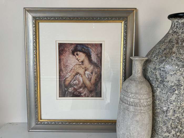 Framed Richard Franklin Print: Antigone, Double Mounting, Finished Size 57cm x 49.5cm