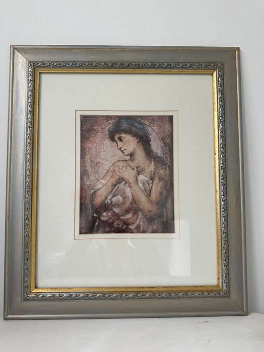 Framed Richard Franklin Print: Antigone, Double Mounting, Finished Size 57cm x 49.5cm