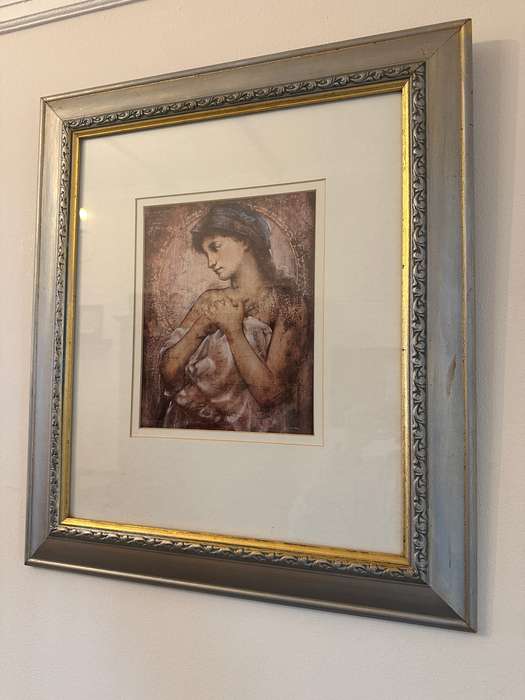 Framed Richard Franklin Print: Antigone, Double Mounting, Finished Size 57cm x 49.5cm