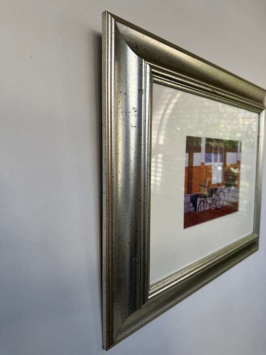 Framed John Barnett Kramer Print, Bicycle Karoo: Size 53.5cm x 43.5cm