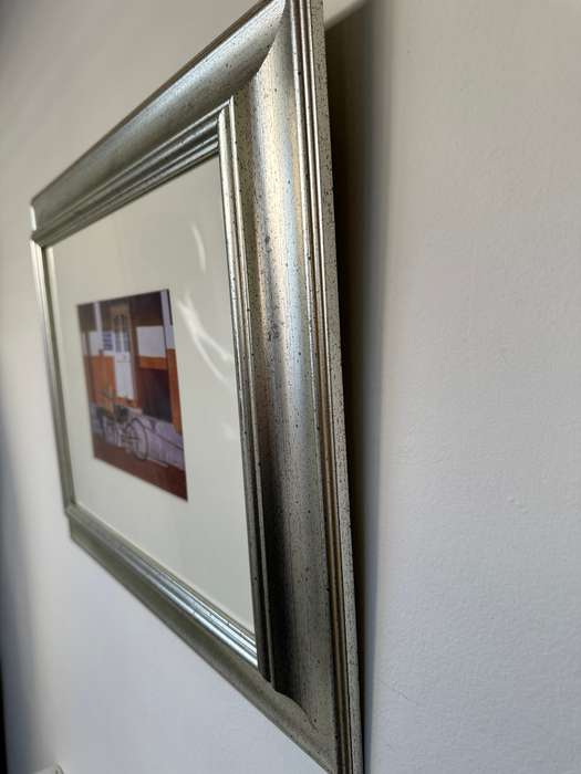 Framed John Barnett Kramer Print, Bicycle Karoo: Size 53.5cm x 43.5cm