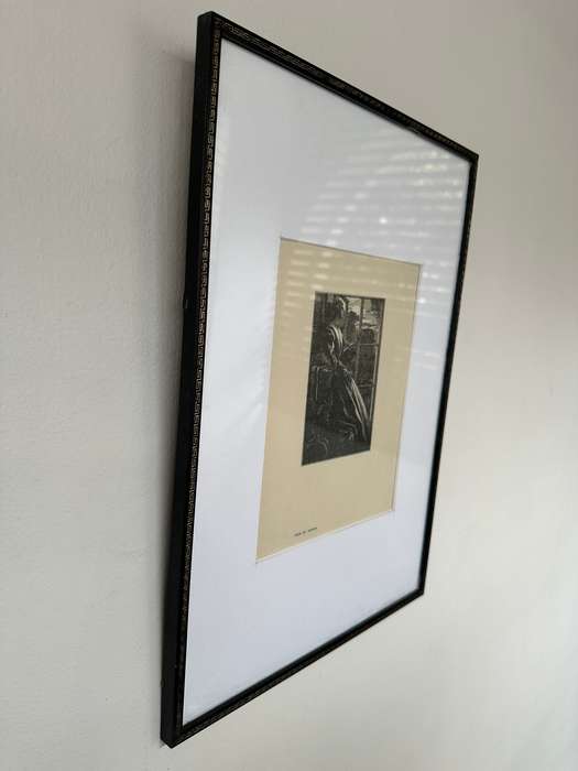 Framed Anthony Frederick Augustus Sandys Print - From My Window - Finished Size 31cm x 43cm