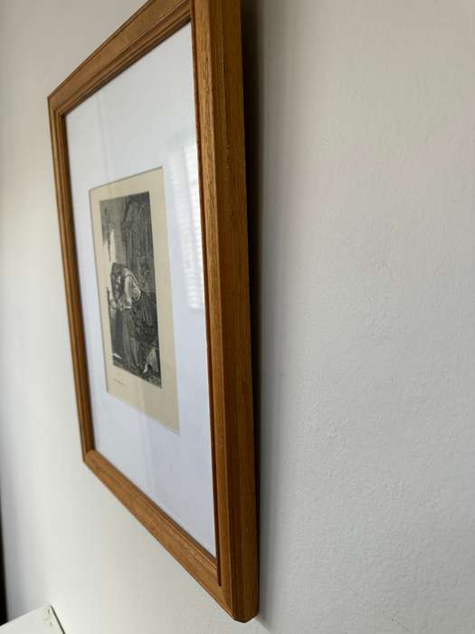 Framed Anthony Frederick Augustus Sandys Print - The Waiting Time - Finished Size 35cm x 47cm