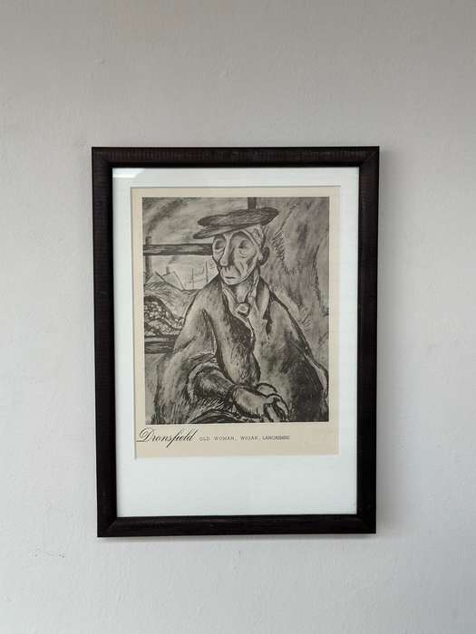 Framed Print, Dronsfield - Old Woman Wigan Lancashire - Finished Size 23.5cm x 32.5cm
