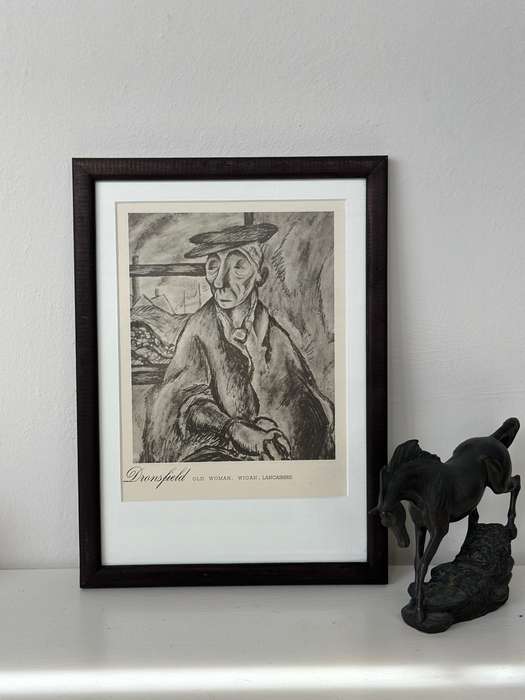 Framed Print, Dronsfield - Old Woman Wigan Lancashire - Finished Size 23.5cm x 32.5cm