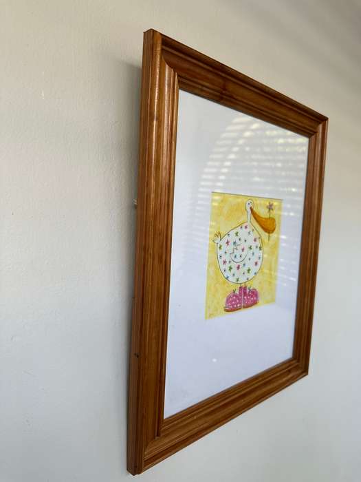 Framed Richard Barrett Print, Delia And Her Best Pink Boots - Finished Size 36cm x 43.5cm