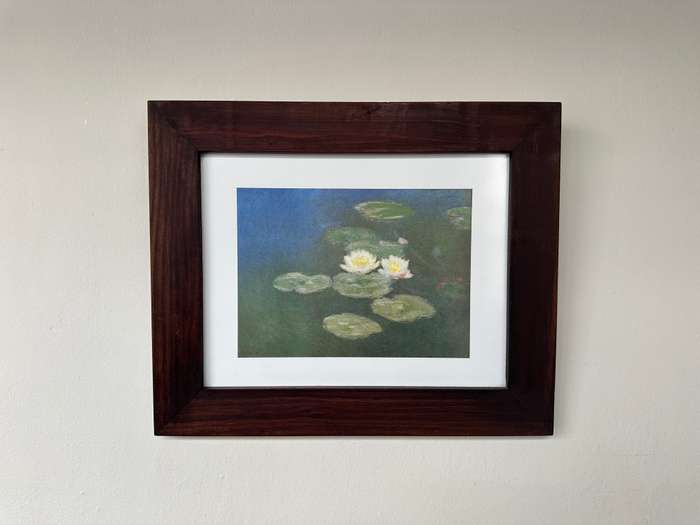 Framed Claude Monet Print, Water Lilies - Finished Size 37cm x 30.5cm