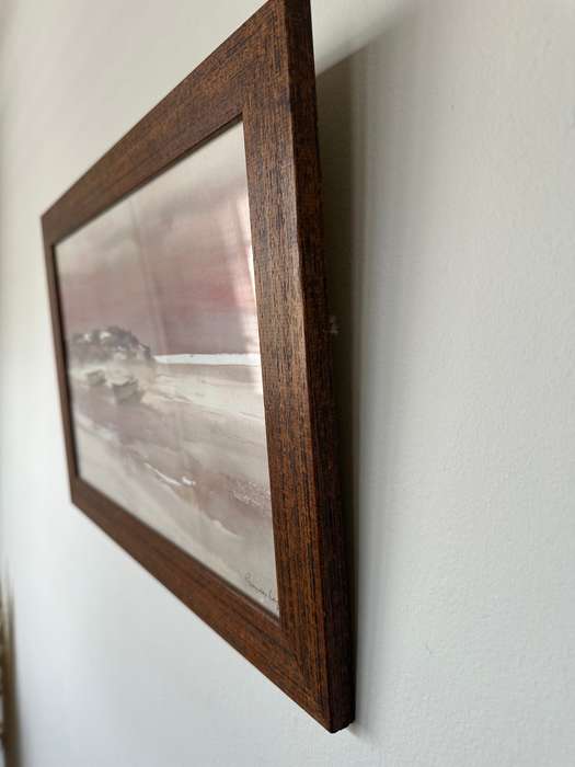 Framed Gordon Legg Print, Boat Scene - Finished Size 48.5cm x 33cm