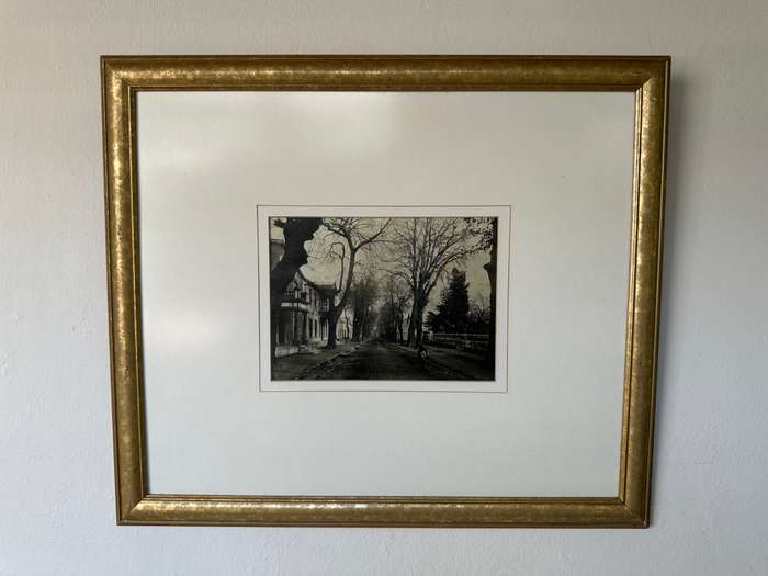Framed Black & White Photographic Print, Stellenbosch Early 1900's - Finished Size 49cm x 42cm
