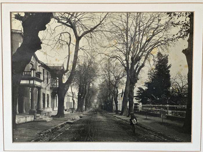Framed Black & White Photographic Print, Stellenbosch Early 1900's - Finished Size 49cm x 42cm
