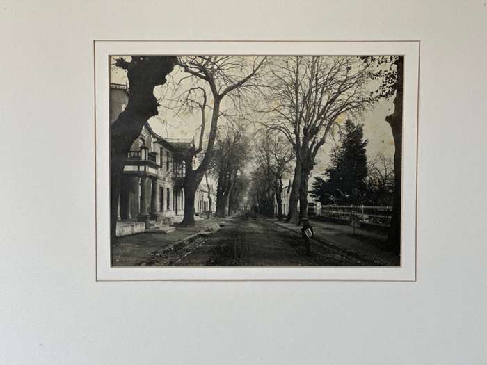 Framed Black & White Photographic Print, Stellenbosch Early 1900's - Finished Size 49cm x 42cm