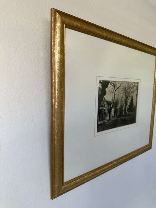 Framed Black & White Photographic Print, Stellenbosch Early 1900's - Finished Size 49cm x 42cm