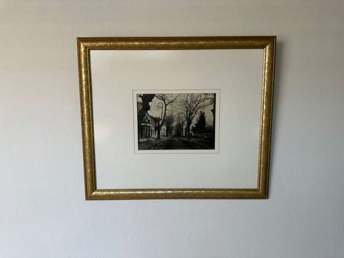 Framed Black & White Photographic Print, Stellenbosch Early 1900's - Finished Size 49cm x 42cm