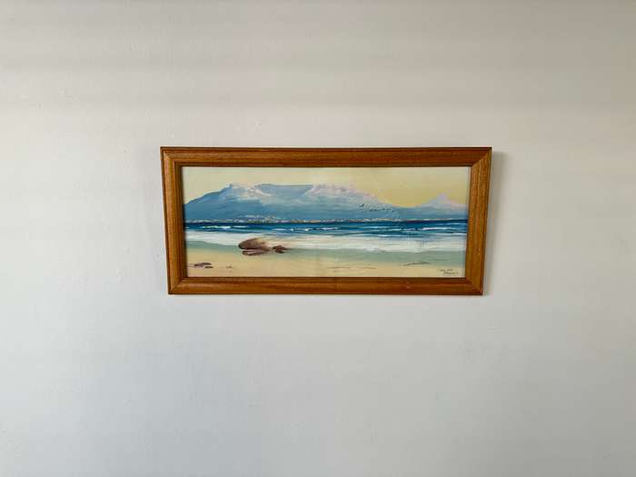 Framed Original Artwork - H. Anderson, Table Bay (Media: Gouache on Board) Finished Size 54cm x 25cm
