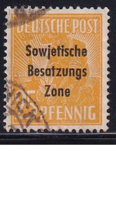 1948 Joint Allied Occupation Zones Stamps Overprinted "Sowjetische Besatzungs Zone"