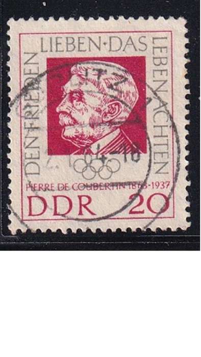 1963 The 100th Anniversary of the Birth of Pierre Coubertin, DDR.