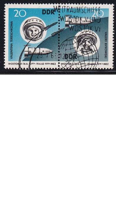 1963 Space - Vostok V and VI, DDR.
