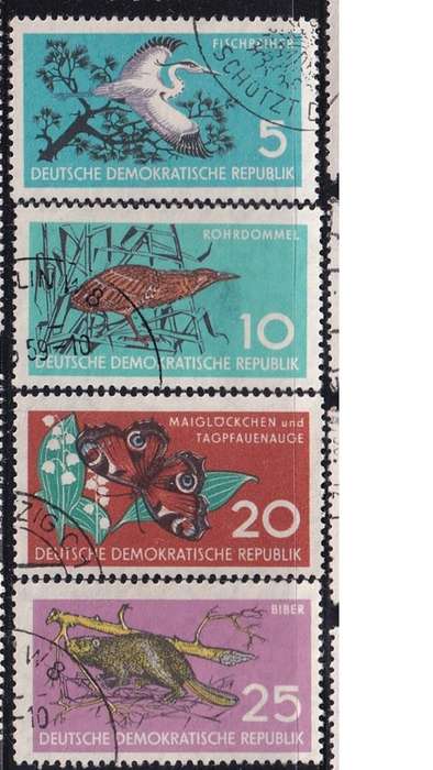 1959 Nature Protection, DDR. Set not completed.