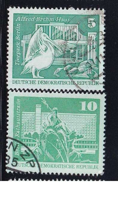 1973 Berlin Zoo and Rathausstrasse - Large Edition, DDR.