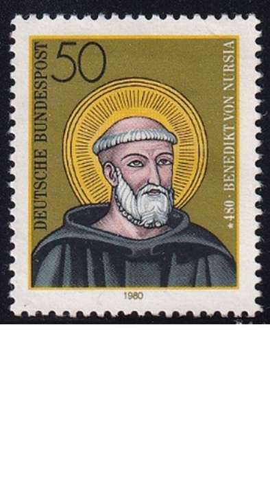 1980 The 1500th Anniversary of the Birth of Benedikt from Nursia, Germany.