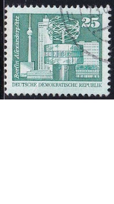 Germany 1975 Germany World Clock, Alexander Square - Small Edition, DDR.