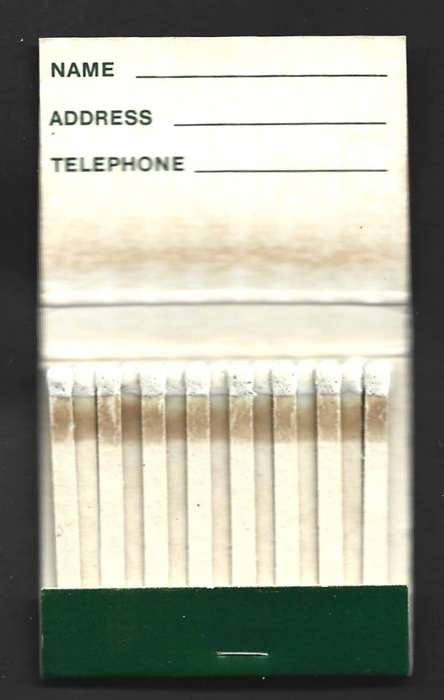 VINTAGE MATCHBOOK FROM THE PARK HOTEL IN NIAGARA FALLS CANADA